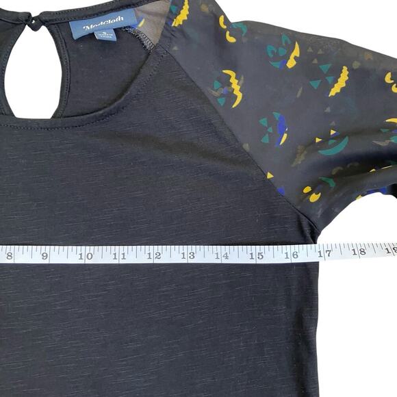ModCloth Sz S Jack-O-Lantern Printed 3/4 Sleeve Keyhole Back Halloween Shirt - Picture 15 of 16